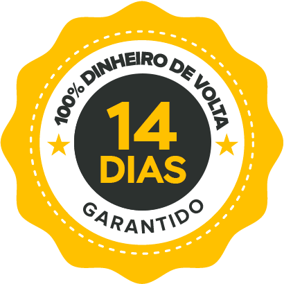 Garantia de 14 dias, 100% dinheiro de volta